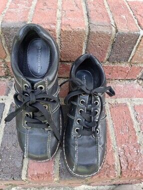 Vintage 1990s Old College Inn Black Lace-Up Cgunky Loafer